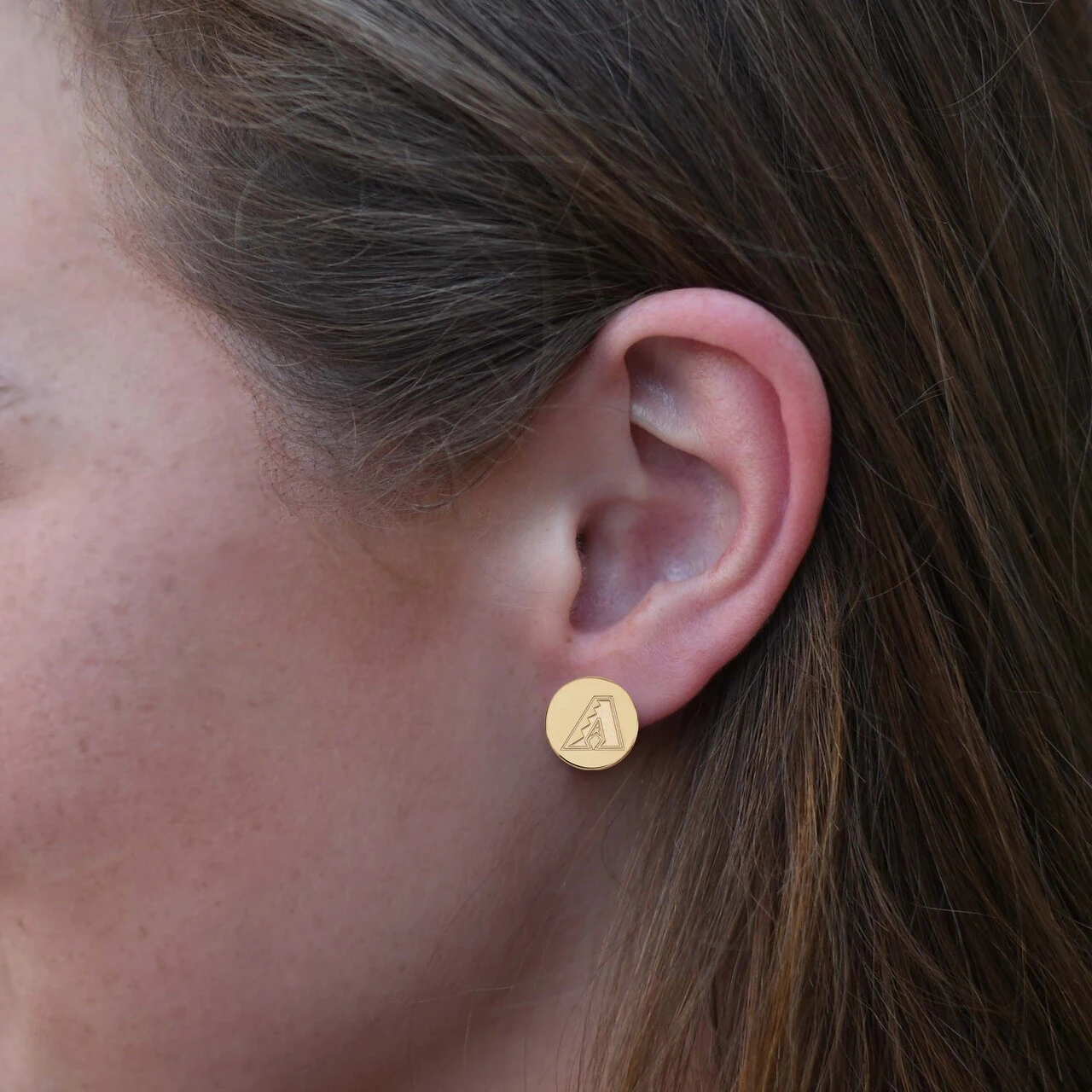 LogoArt Women's Arizona Diamondbacks Gold-Plated Small Post Earrings 4 LogoArt Women's Arizona Diamondbacks Gold-Plated Small Post Earrings - Image 2