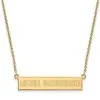 LogoArt Women's Arizona Diamondbacks Gold-Plated Sterling Silver Small Bar Necklace