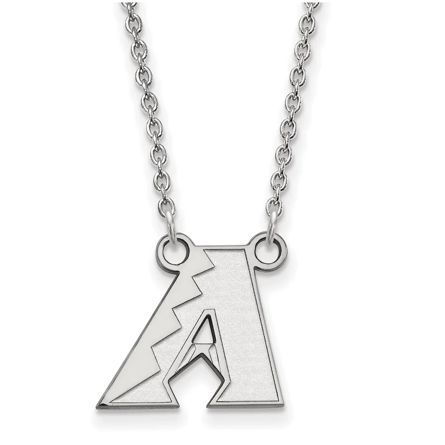 LogoArt Women's Arizona Diamondbacks Small Logo Sterling Silver Pendant Necklace 3 LogoArt Women's Arizona Diamondbacks Small Logo Sterling Silver Pendant Necklace