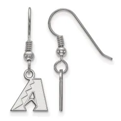 LogoArt Women's Arizona Diamondbacks Sterling Silver Extra-Small Dangle Earrings