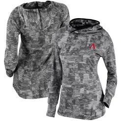 Women's Arizona Diamondbacks Columbia Black Omni-Wick Sunday Ball Pullover Hoodie