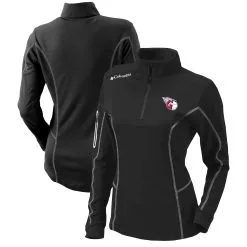 Women's Cleveland Guardians Columbia Black Omni-Wick Shotgun Quarter-Zip Pullover Top