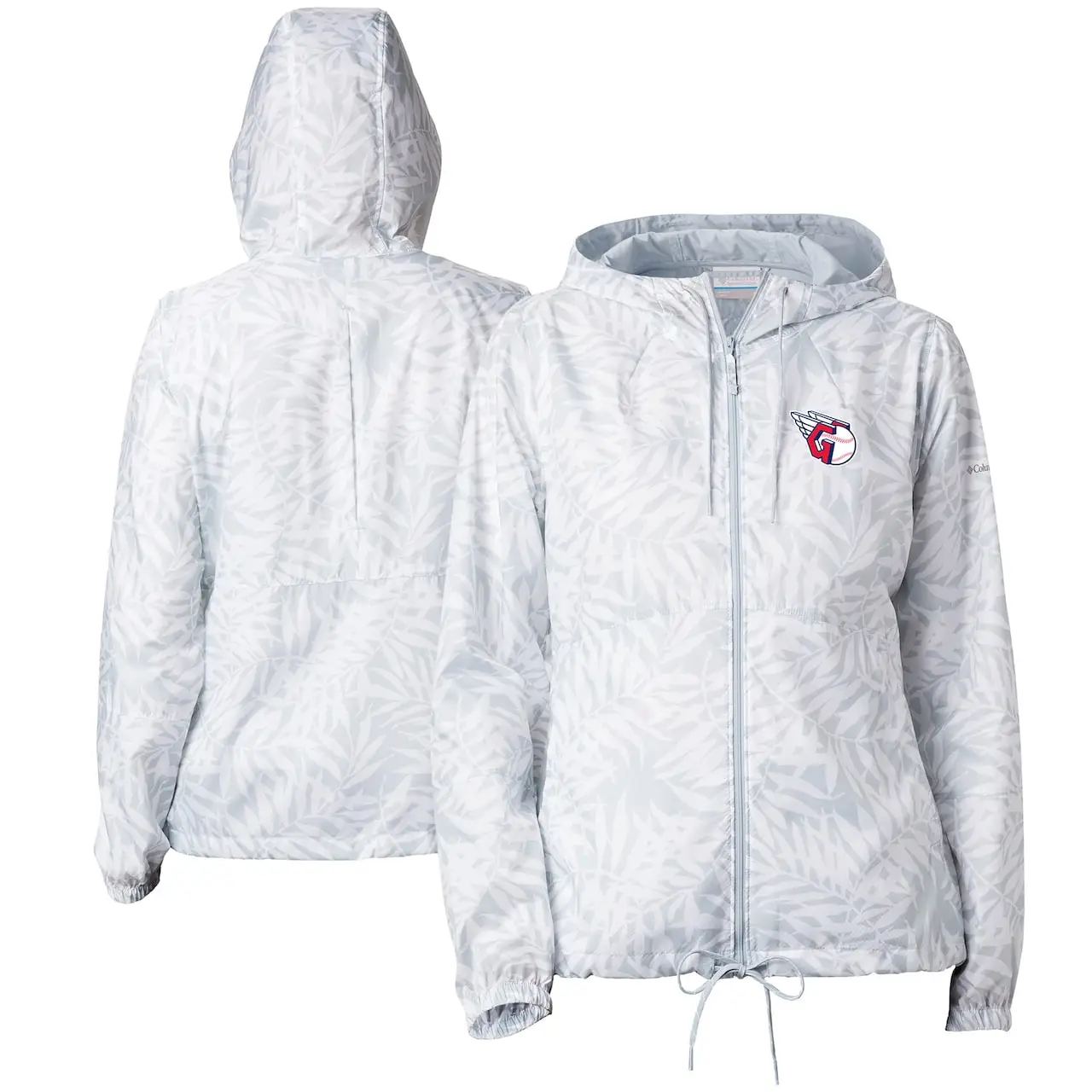 Women's Cleveland Guardians Columbia Gray Flash Forward Full-Zip Windbreaker Jacket 3 Women's Cleveland Guardians Columbia Gray Flash Forward Full-Zip Windbreaker Jacket