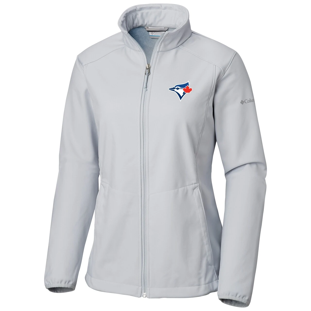 Women's Toronto Blue Jays Columbia Gray Kruser Ridge II Softshell Full-Zip Jacket 4 Women's Toronto Blue Jays Columbia Gray Kruser Ridge II Softshell Full-Zip Jacket - Image 2