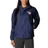 Women's Cleveland Guardians Columbia Navy Flash Challenger Full-Zip Windbreaker Jacket