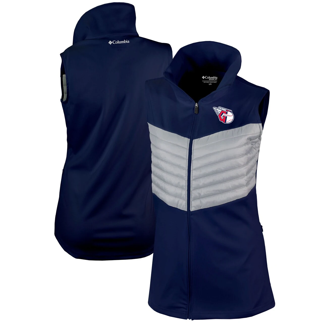 Women's Cleveland Guardians Columbia Navy Omni-Wick In The Element Full-Zip Vest 3 Women's Cleveland Guardians Columbia Navy Omni-Wick In The Element Full-Zip Vest