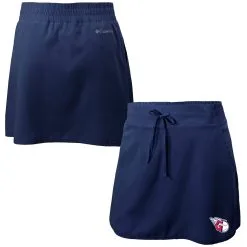 Women's Cleveland Guardians Columbia Navy Omni-Wick Lakewood Pines Skort