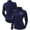 Women's Cleveland Guardians Columbia Navy Omni-Wick Shotgun Quarter-Zip Pullover Top