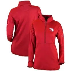 Women's Cleveland Guardians Columbia Red Go For It Half-Zip Pullover Top