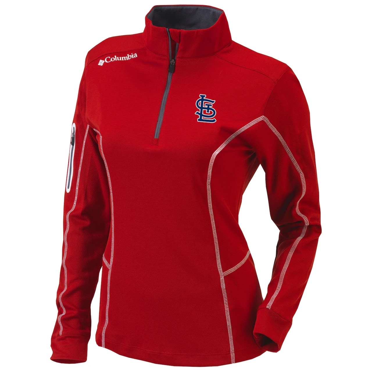 Women's St. Louis Cardinals Columbia Red Omni-Wick Shotgun Quarter-Zip Pullover Top 4 Women's St. Louis Cardinals Columbia Red Omni-Wick Shotgun Quarter-Zip Pullover Top - Image 2