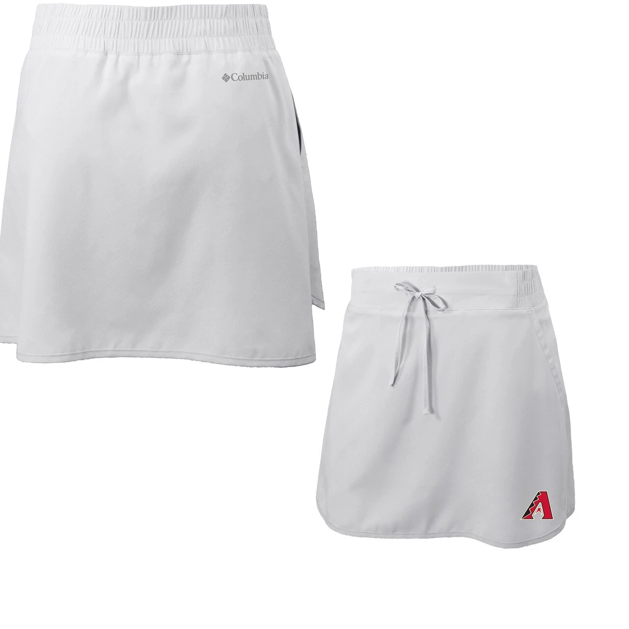 Women's Arizona Diamondbacks Columbia White Omni-Wick Lakewood Pines Skort 3 Women's Arizona Diamondbacks Columbia White Omni-Wick Lakewood Pines Skort