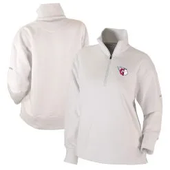 Women's Cleveland Guardians Columbia White Omni-Wick Birchwood Hills Quarter-Zip Pullover Top