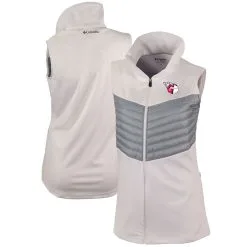 Women's Cleveland Guardians Columbia White Omni-Wick In The Element Full-Zip Vest
