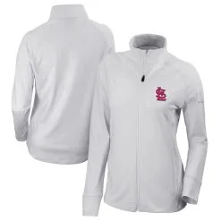 Women's St. Louis Cardinals Columbia White Omni-Wick Greenkeeper Full-Zip Jacket
