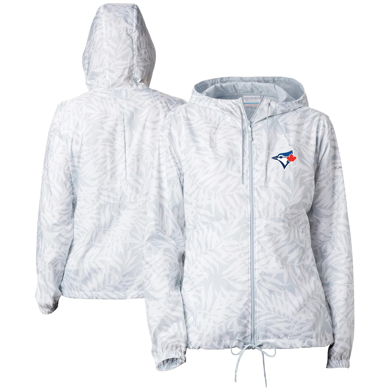 Women's Toronto Blue Jays Columbia White Flash Forward Full-Zip Windbreaker Jacket 3 Women's Toronto Blue Jays Columbia White Flash Forward Full-Zip Windbreaker Jacket
