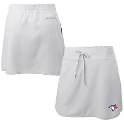 Women's Toronto Blue Jays Columbia White Omni-Wick Lakewood Pines Skort