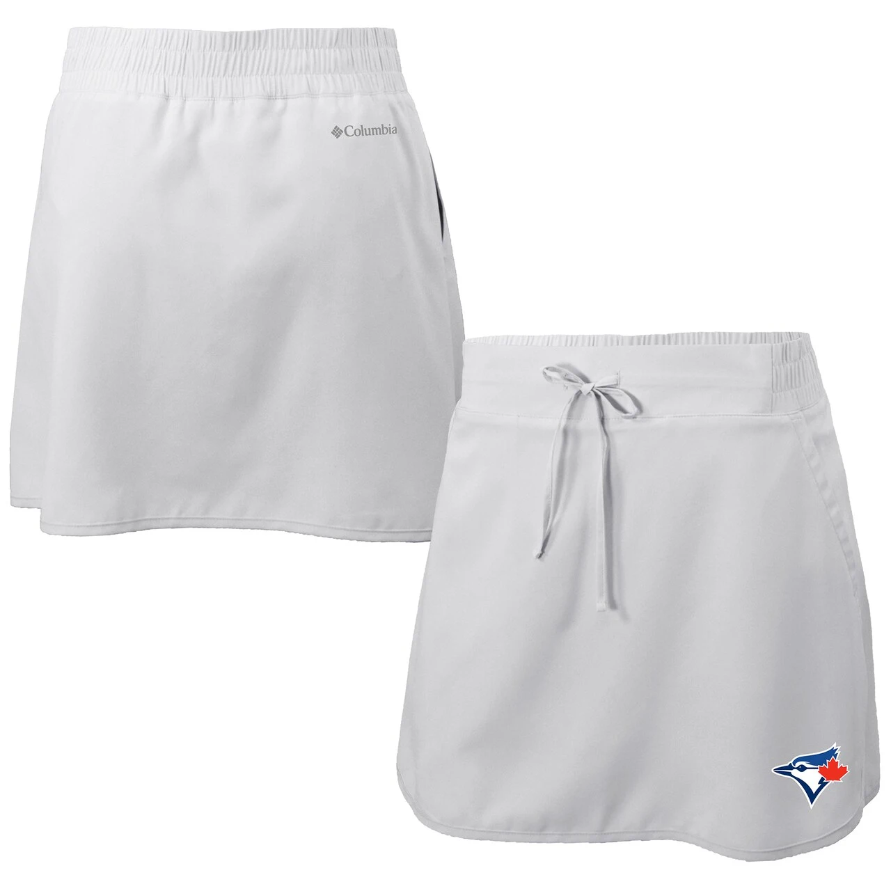 Women's Toronto Blue Jays Columbia White Omni-Wick Lakewood Pines Skort 3 Women's Toronto Blue Jays Columbia White Omni-Wick Lakewood Pines Skort