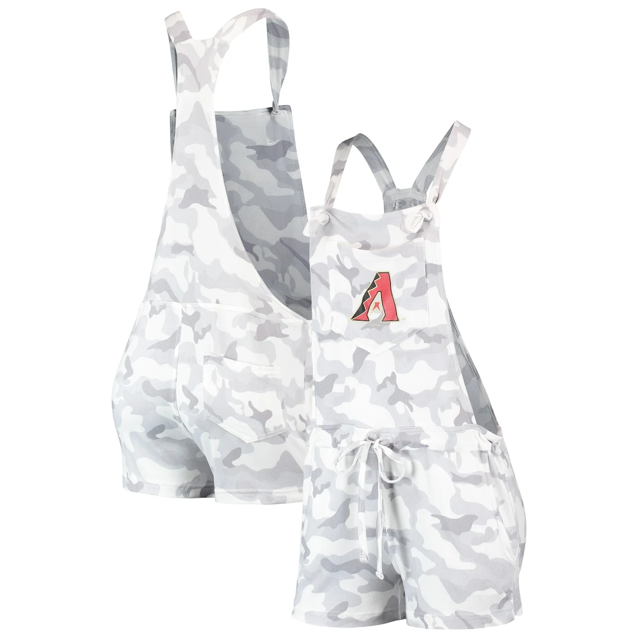 Women's Arizona Diamondbacks Concepts Sport Gray Camo Overall Romper 3 Women's Arizona Diamondbacks Concepts Sport Gray Camo Overall Romper