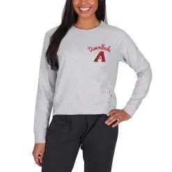 Women's Arizona Diamondbacks Concepts Sport Gray Greenway Long Sleeve Top