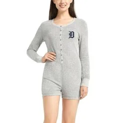 Women's Detroit Tigers Concepts Sport Gray Venture Sweater Romper