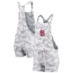 Women's St. Louis Cardinals Concepts Sport Gray Camo Overall Romper