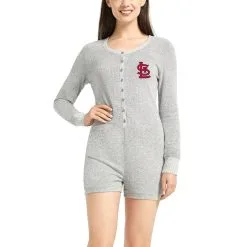 Women's St. Louis Cardinals Concepts Sport Gray Venture Sweater Romper