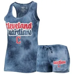 Women's Cleveland Guardians Concepts Sport Navy Billboard Racerback Tank Top & Shorts Set