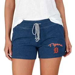 Women's Detroit Tigers Concepts Sport Navy Mainstream Terry Shorts