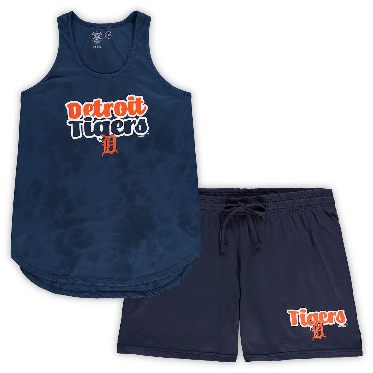 Women's Detroit Tigers Concepts Sport Navy Plus Size Cloud Tank Top & Shorts Sleep Set 3 Women's Detroit Tigers Concepts Sport Navy Plus Size Cloud Tank Top & Shorts Sleep Set