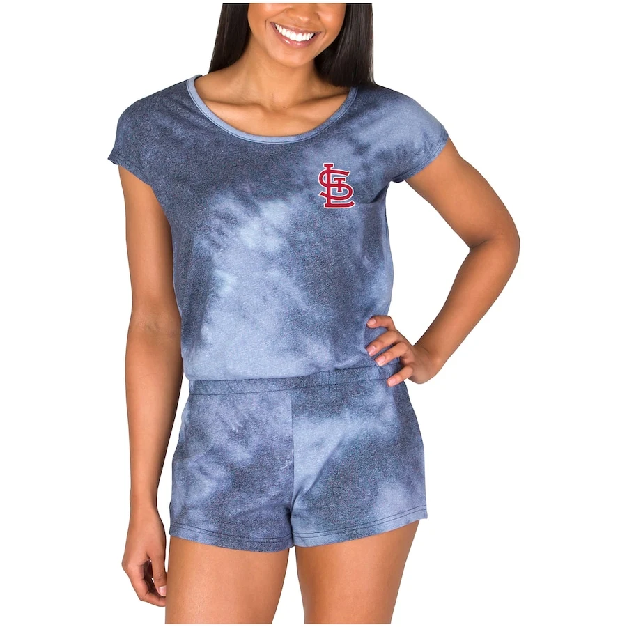 Women's St. Louis Cardinals Concepts Sport Navy Marina Romper 3 Women's St. Louis Cardinals Concepts Sport Navy Marina Romper