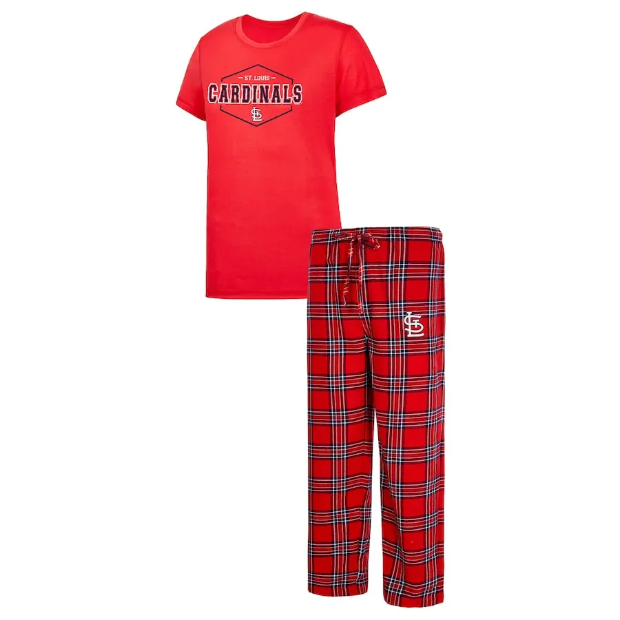 Women's St. Louis Cardinals Concepts Sport Red Badge T-Shirt & Pajama Pants Sleep Set 3 Women's St. Louis Cardinals Concepts Sport Red Badge T-Shirt & Pajama Pants Sleep Set