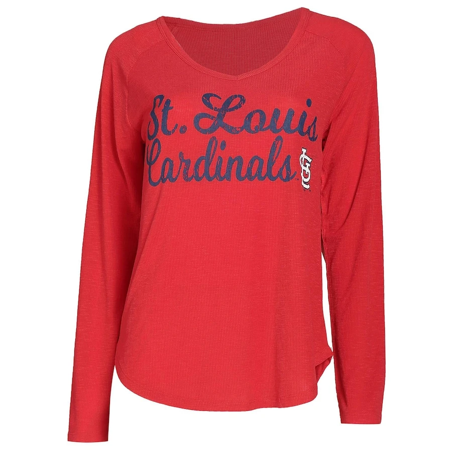 Women's St. Louis Cardinals Concepts Sport Red Composure Long Sleeve Top 3 Women's St. Louis Cardinals Concepts Sport Red Composure Long Sleeve Top