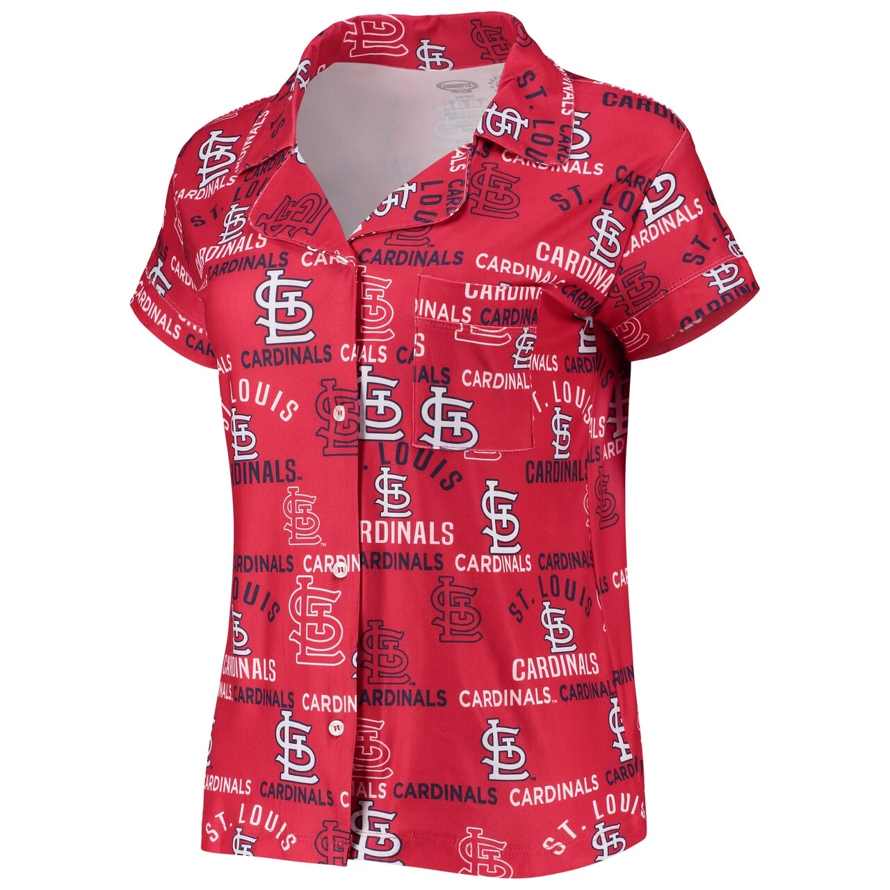 Women's St. Louis Cardinals Concepts Sport Red Flagship Allover Print Top & Shorts Sleep Set 4 Women's St. Louis Cardinals Concepts Sport Red Flagship Allover Print Top & Shorts Sleep Set - Image 2