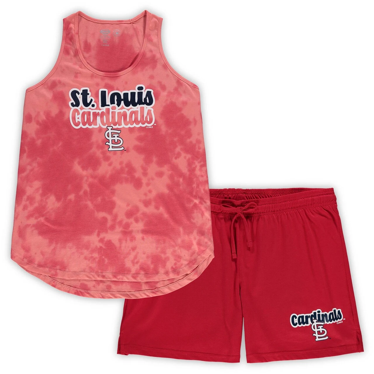 Women's St. Louis Cardinals Concepts Sport Red Plus Size Cloud Tank Top & Shorts Sleep Set 3 Women's St. Louis Cardinals Concepts Sport Red Plus Size Cloud Tank Top & Shorts Sleep Set
