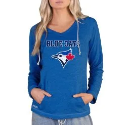 Women's Toronto Blue Jays Concepts Sport Royal Mainstream Terry Long Sleeve Hoodie Top