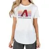 Women's Arizona Diamondbacks Concepts Sport White Gable Knit T-Shirt