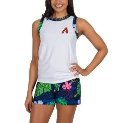 Women's Arizona Diamondbacks Concepts Sport White Roamer Knit Tank Top & Shorts Set