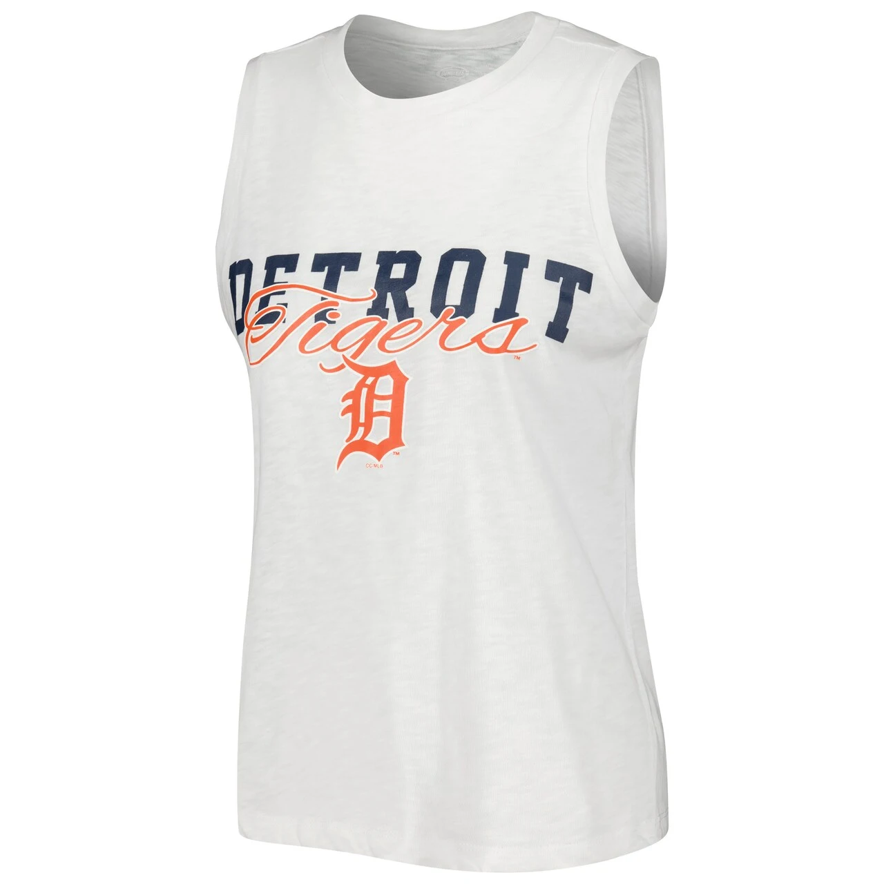 Women's Detroit Tigers Concepts Sport White Reel Pinstripe Tank Top & Shorts Sleep Set 4 Women's Detroit Tigers Concepts Sport White Reel Pinstripe Tank Top & Shorts Sleep Set - Image 2