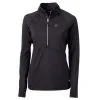 Women's Arizona Diamondbacks Cutter & Buck Black Adapt Eco Knit Stretch Half-Zip Pullover Top