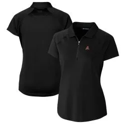 Women's Arizona Diamondbacks Cutter & Buck Black DryTec Forge Stretch Polo
