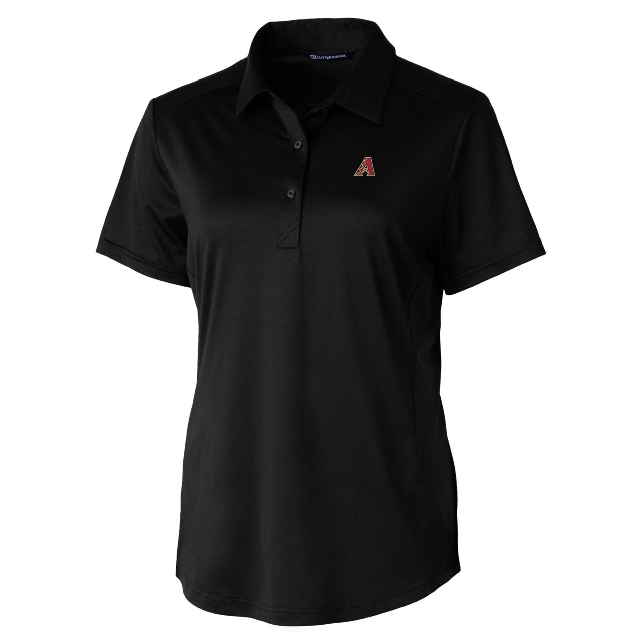 Women's Arizona Diamondbacks Cutter & Buck Black Prospect Textured Stretch Polo 4 Women's Arizona Diamondbacks Cutter & Buck Black Prospect Textured Stretch Polo - Image 2