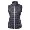 Women's Arizona Diamondbacks Cutter & Buck Black Rainier PrimaLoft Eco Printed Full-Zip Puffer Vest