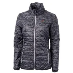 Women's Arizona Diamondbacks Cutter & Buck Black Rainier PrimaLoft Printed Full-Zip Puffer Jacket