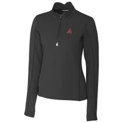 Women's Arizona Diamondbacks Cutter & Buck Black Traverse Half-Zip Pullover Jacket