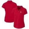 Women's Detroit Tigers Cutter & Buck Cardinal Americana Logo DryTec Forge Stretch Polo