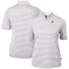 Women's Arizona Diamondbacks Cutter & Buck Gray Virtue Eco Pique Stripe Top
