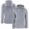 Women's Cleveland Guardians Cutter & Buck Gray Evoke Eco Softshell Recycled Full-Zip Jacket