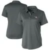 Women's Cleveland Guardians Cutter & Buck Gray Prospect Textured Stretch Polo
