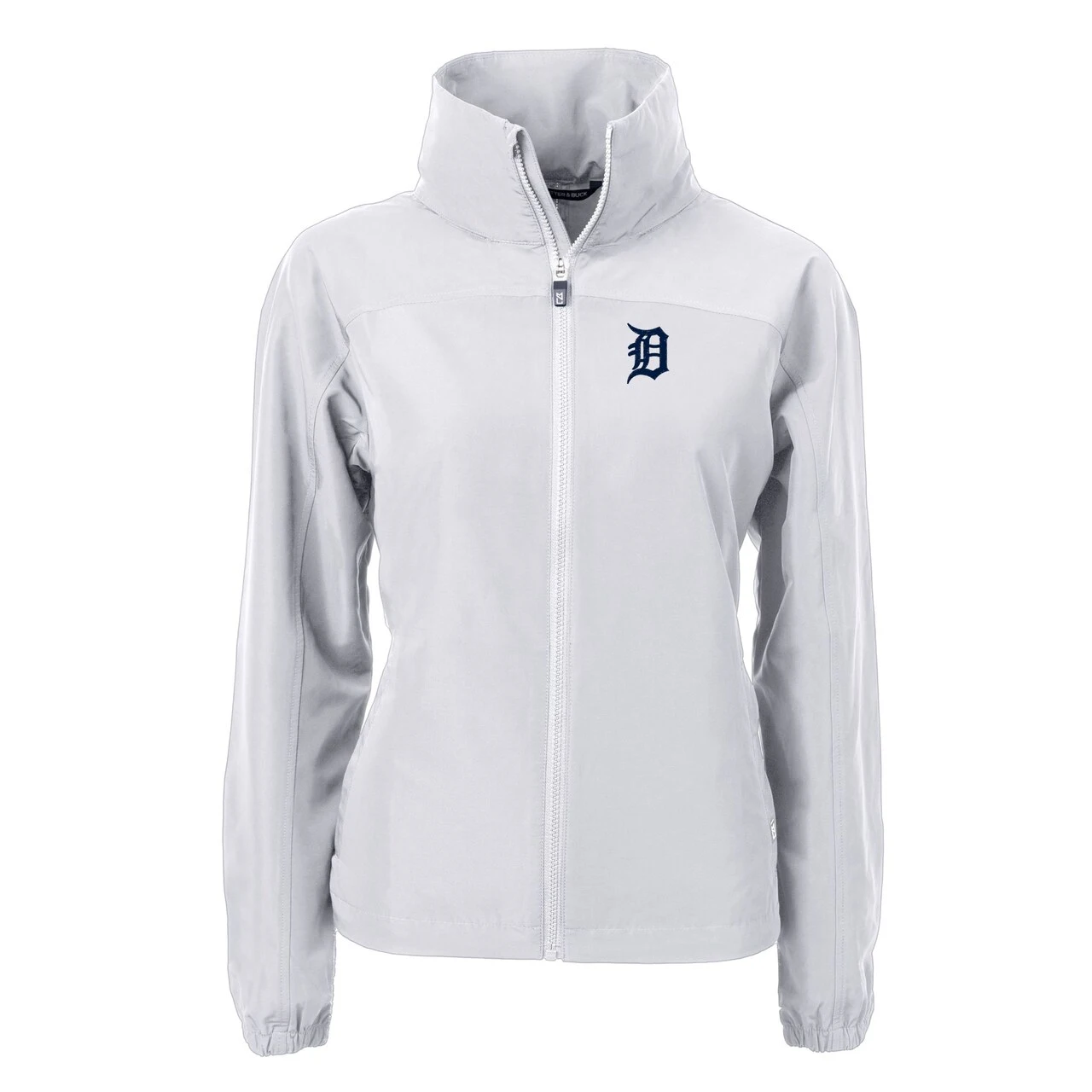 Women's Detroit Tigers Cutter & Buck Gray Charter Eco Recycled Full-Zip Jacket 4 Women's Detroit Tigers Cutter & Buck Gray Charter Eco Recycled Full-Zip Jacket - Image 2