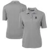 Women's Detroit Tigers Cutter & Buck Gray DryTec Virtue Eco Pique Recycled Polo